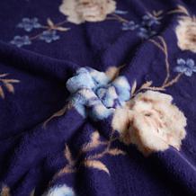 Warm & Cozy Floral Print Luxury Faux Fur Throw