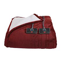 Warm & Cozy Plush to Sherpa Heated Blanket - Queen