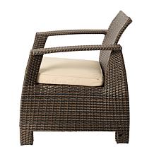 Well Traveled Living Bondi Deluxe Armchair In Mocha Wicker