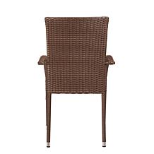 Well Traveled Living Morgan Outdoor Wicker Chair - Mocha