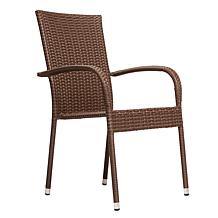 Well Traveled Living Morgan Outdoor Wicker Chair - Mocha