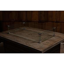 Well Traveled Living Tempered Glass WindGuard For Rectangular Fire Pit