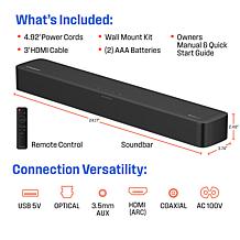 Westinghouse 2.0 Chnl Mini Sound Bar Dolby Atmos