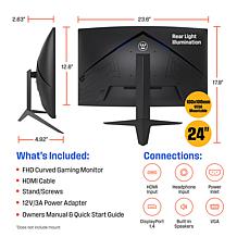 Westinghouse 24" Curved Gaming Monitor - Black