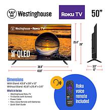 Westinghouse 50" QLED 4K UHD Roku Smart TV with 2-Year Warranty