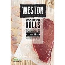 Weston Vacuum Sealer Bags 11" x 18' Roll 3-Pack