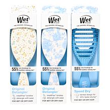Wet Brush Ditsy Floral 3-piece Hair Brush Bundle