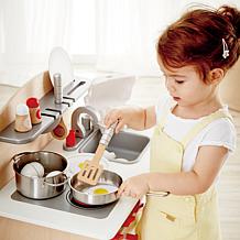 White Fully Equipped Wooden Gourmet Kitchen for Kids