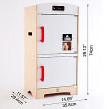 White Gourmet Kitchen Wooden Fridge-Freezer Dollhouse Accessory