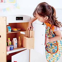 White Gourmet Kitchen Wooden Fridge-Freezer Dollhouse Accessory