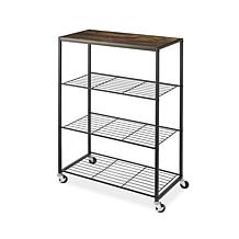 Whitmor Rolling 4-Tier Storage Shelves