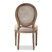 Wholesale Interiors Adelia Upholstered Dining Chair - Oak/Beige