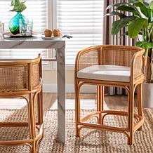 Wholesale Interiors bali and pari Aria Rattan Counter Stool w/Cushion