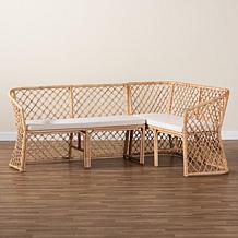 Wholesale Interiors bali and pari Aysi Rattan Dining Bench Set