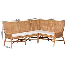Wholesale Interiors bali and pari Baako Rattan Dining Bench Set