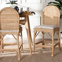 Wholesale Interiors bali and pari Bilu Bohemian Rattan Counter Stool