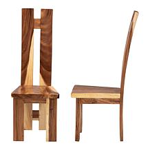 Wholesale Interiors bali and pari Lin Wood Dining Chair Set of 2
