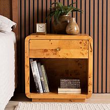 Wholesale Interiors bali and pari Netra Modern Burl Nightstand