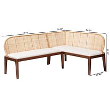 Wholesale Interiors bali and pari Okinawa Corner Bench Set 2 Piece