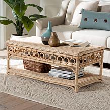 Wholesale Interiors bali and pari Oxford Rattan Coffee Table w/Shelf