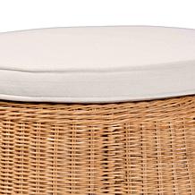 Wholesale Interiors bali and pari Rattan Ottoman w/Cushion Round Sm