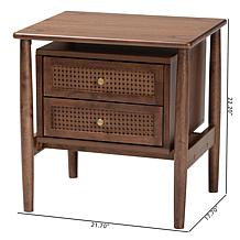 Wholesale Interiors Baxton Studio Alyssa Japandi Wood Nightstand
