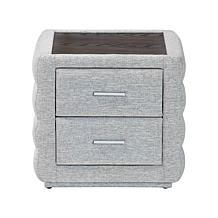 Wholesale Interiors Baxton Studio Cadmus Modern Fabric  Nightstand
