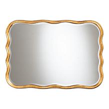 Wholesale Interiors Baxton Studio Fredrika Antique Scalloped Mirror