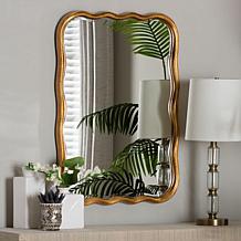 Wholesale Interiors Baxton Studio Fredrika Antique Scalloped Mirror