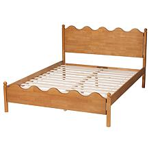 Wholesale Interiors Baxton Studio Malaya Oak Brown Queen Bed