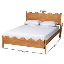Wholesale Interiors Baxton Studio Malaya Oak Brown Queen Bed