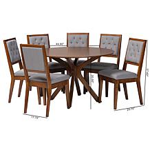 Wholesale Interiors Baxton Studio Mana Modern Wood 7pc Dining Set