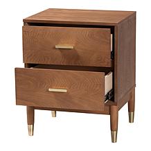 Wholesale Interiors Baxton Studio Mandolin Walnut Nightstand