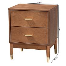 Wholesale Interiors Baxton Studio Mandolin Walnut Nightstand
