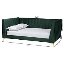 Wholesale Interiors Baxton Studio Oksana Velvet Full Daybed