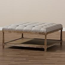 Wholesale Interiors Carlotta Fabric Upholstered Coffee Table Ottoman