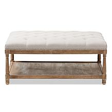 Wholesale Interiors Carlotta Fabric Upholstered Coffee Table Ottoman