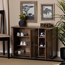 Wholesale Interiors Cyrille Wood 3-Door Shoe Cabinet