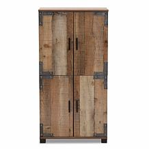 Wholesale Interiors Cyrille Wood 4-Door Shoe Cabinet
