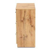Wholesale Interiors Decon Oak Finished Wood 3-Drawer Storage Chest