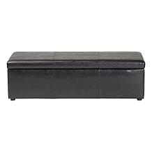 Wholesale Interiors Dennehy Bonded Leather Ottoman