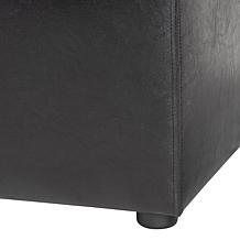 Wholesale Interiors Dennehy Bonded Leather Ottoman