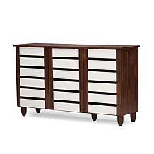 Wholesale Interiors Gisela 3-Door Wood Shoe Cabinet