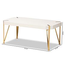 Wholesale Interiors Kassa Metal and Wood Coffee Table