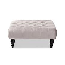 Wholesale Interiors Keswick Velvet Button Tufted Cocktail Ottoman