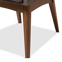 Wholesale Interiors Nexus Upholstered 2pc Arm Chair Set -Walnut/Gravel