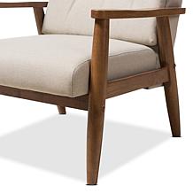 Wholesale Interiors Roxy Upholstered Button-Tufted Chair - Walnut