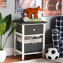 Wholesale Interiors Shadell Modern 1-Drawer Storage Unit with Basket