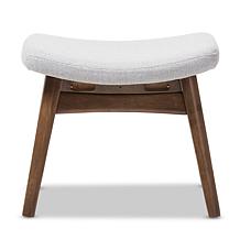 Wholesale Interiors Vera Light Gray Upholstered Ottoman