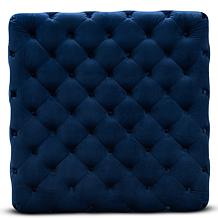 Wholesale Interiors Verene Velvet Upholstered Square Cocktail Ottoman